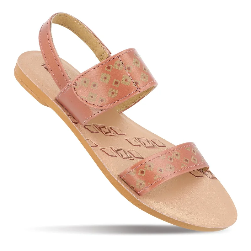 Men's sandals with a toe post designWalkaroo Womens Ankle Strap Flat Sandal  - WL7802 Peach