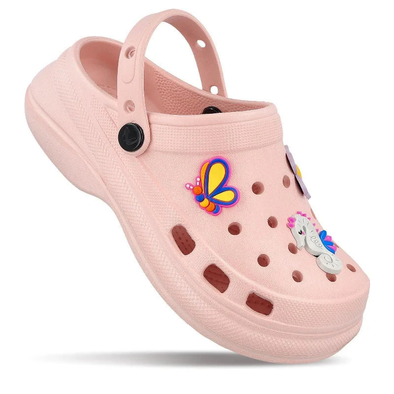Men's sandals with a rubber sole for tractionWalkaroo Womens Clogs  - WC8923 Peach