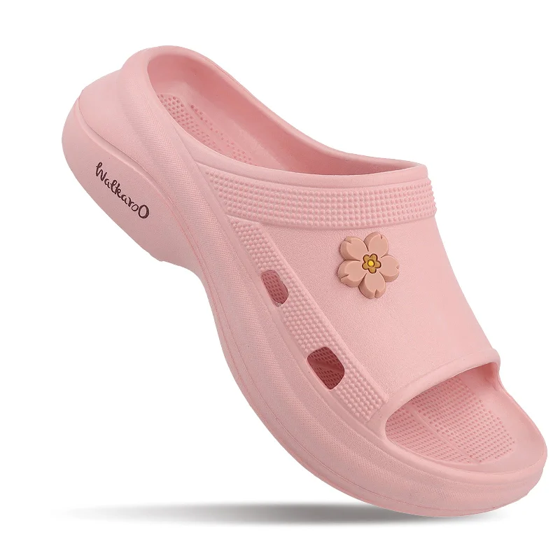Men's sandals with a wide strap for supportWalkaroo Womens Flip Flop  - WC4877 Peach