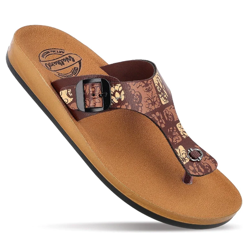 Men's sandals with a rubber sole for tractionWomen's Daily Wear Sandals - WE2349 Brown Men's sandals with a rubber sole for tractionWomen's Daily Wear Sandals - WE2349 Brown