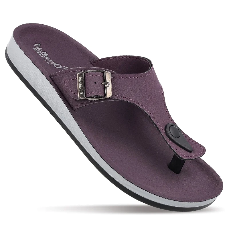 Men's sandals with a padded heelWomen's Daily Wear Sandals - WE2349 Purple