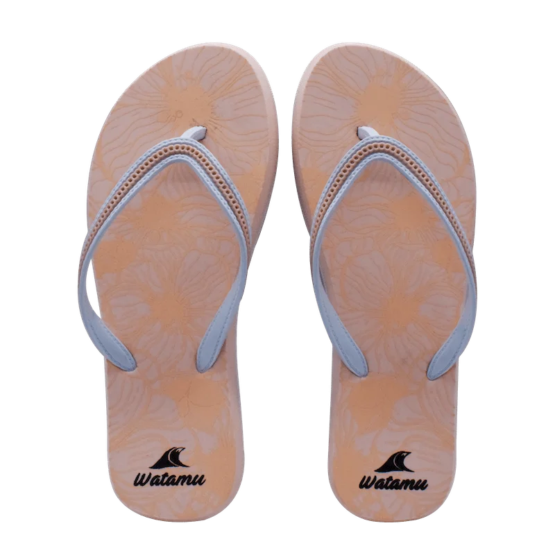 Men's sandals with a leather lining for comfortWatamu Floral Slippers - Orange