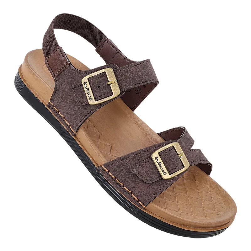 Men's sandals with a decorative buckle or charmWomen's Daily Wear Comfort Sandals - WE2900 Brown Men's sandals with a decorative buckle or charmWomen's Daily Wear Comfort Sandals - WE2900 Brown