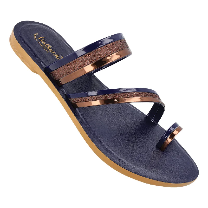 Men's sandals with a stretchy strap for a better fitWomen's Daily Wear Sandal - WL7515 Navy Blue Men's sandals with a stretchy strap for a better fitWomen's Daily Wear Sandal - WL7515 Navy Blue