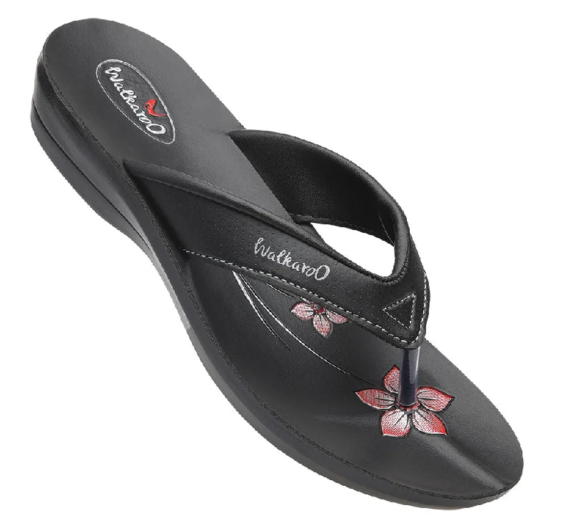 Men's leather sandals with an adjustable strapWomen's Daily Wear Sandals  - W102 Black