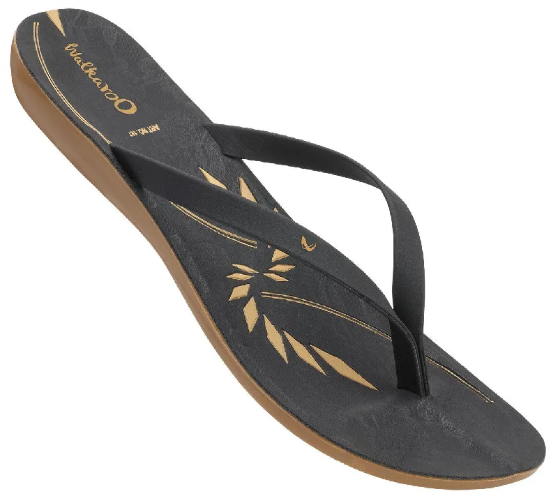 Men's sandals with a flexible sole for easy movementWomen's Daily Wear Sandals - W187 Black Beige Men's sandals with a flexible sole for easy movementWomen's Daily Wear Sandals - W187 Black Beige