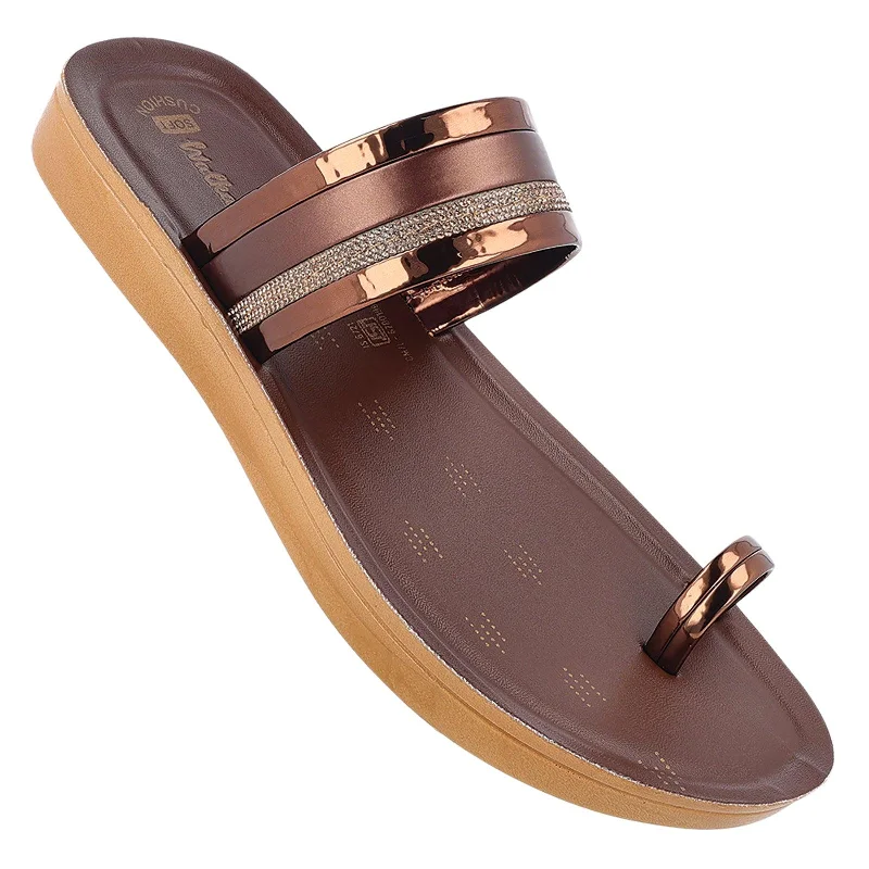Flip - flop style men's sandals for beach wearWomen's Daily Wear Sandals  - WL7590 Brown
