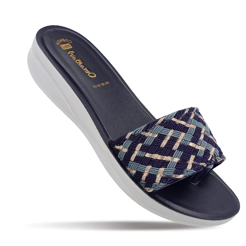 Men's sandals with a leather lining for comfortWomen's Slide Sandals  - WL7583 Navy Blue