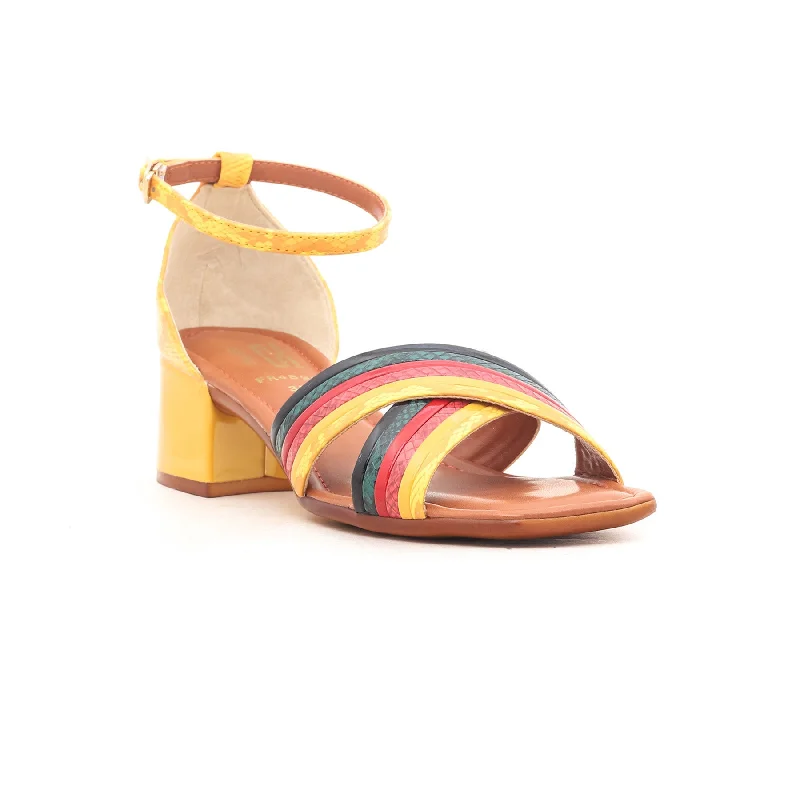 Men's sandals with a wide strap for supportYellow Formal Sandal FR4896