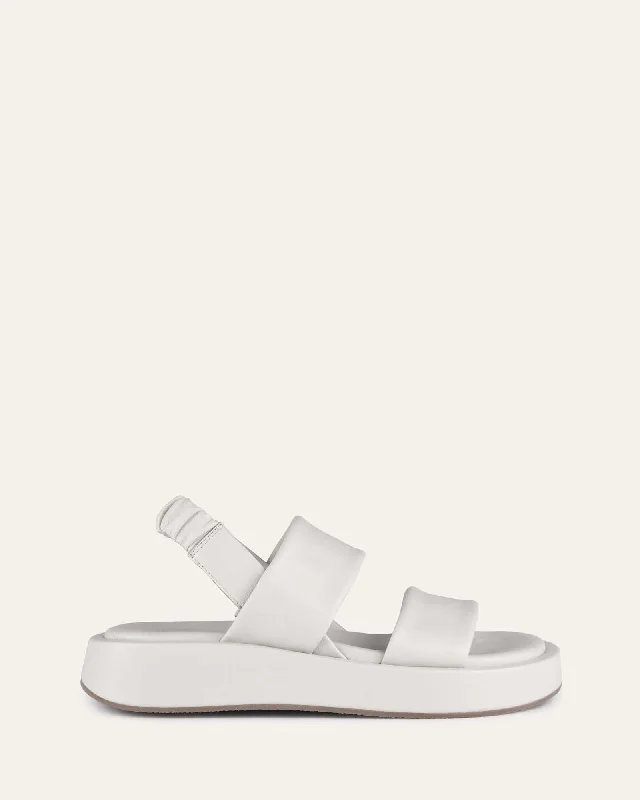 Women's Ankle - Strap Sandals with a Block Heel in Red for a Sophisticated Style Women's Ankle - Strap Sandals with a Block Heel in Red for a Sophisticated Style Child - Friendly Women's Sandals with a Secure Buckle in Purple for Moms on the GoDANA FLAT SANDALS BONE LEATHER