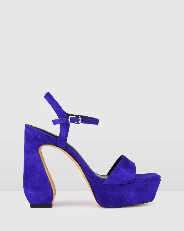 Women's Leather - Strapped Sandals with a Braided Detail in Brown for a Rustic Appeal Women's Leather - Strapped Sandals with a Braided Detail in Brown for a Rustic Appeal Plus Size Women's Wide - Width Platform Sandals in Black for Added Comfort and HeightDELPHINA HIGH HEEL PLATFORM SANDALS ULTRA VIOLET SUEDE