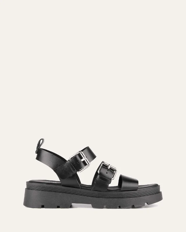 Women's Rhinestone - Embellished Open - Toe Sandals in Silver for a Glamorous Party Look Women's Rhinestone - Embellished Open - Toe Sandals in Silver for a Glamorous Party Look Women's Leather - Strapped Sandals with a Braided Detail in Brown for a Rustic AppealGIA FLAT SANDALS BLACK LEATHER