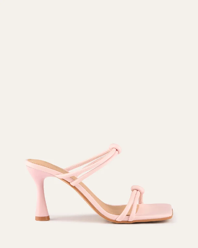 Women's Cork - Soled Espadrille Sandals with a Rope - Trimmed Upper in Navy for a Summer Vibe Women's Cork - Soled Espadrille Sandals with a Rope - Trimmed Upper in Navy for a Summer Vibe Women's Rhinestone - Embellished Open - Toe Sandals in Silver for a Glamorous Party LookHARLOW HIGH HEEL SANDALS SOFT PINK LEATHER