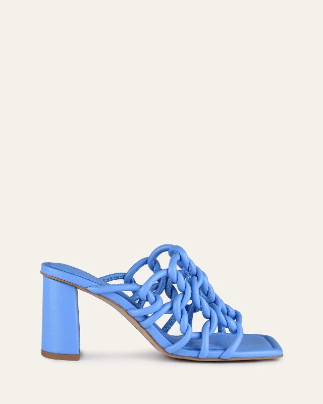Women's Ankle - Strap Sandals with a Block Heel in Red for a Sophisticated Style Women's Ankle - Strap Sandals with a Block Heel in Red for a Sophisticated Style Child - Friendly Women's Sandals with a Secure Buckle in Purple for Moms on the GoKASSI HIGH HEEL SANDALS MALIBU BLUE LEATHER