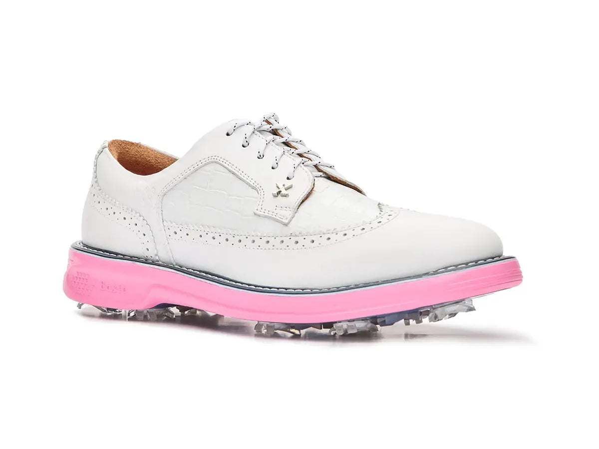 Legacy Freedom Pro Spiked Golf Shoes White Pink