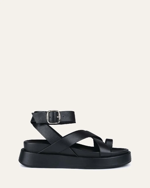 Women's Thong Sandals with a Beaded Design in Multicolor for a Beachy Aesthetic Women's Thong Sandals with a Beaded Design in Multicolor for a Beachy Aesthetic Women's Sandals with a Floral - Printed Upper in Pink for a Feminine Spring LookMACK FLAT SANDALS BLACK LEATHER