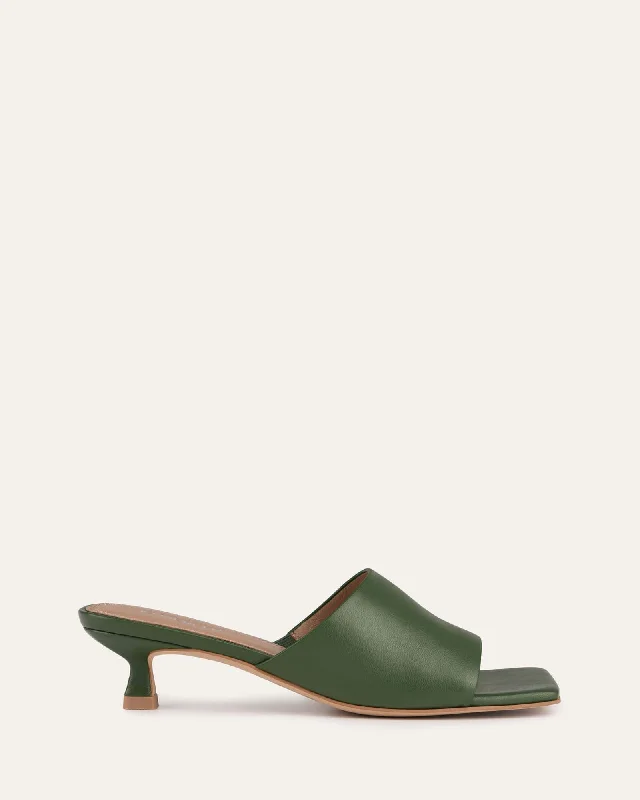 Women's Cork - Soled Espadrille Sandals with a Rope - Trimmed Upper in Navy for a Summer Vibe Women's Cork - Soled Espadrille Sandals with a Rope - Trimmed Upper in Navy for a Summer Vibe Women's Sandals with a Wedge Heel and a Tassel Detail in Orange for a Trendy LookMAEVE MID HEEL SANDALS MOSS GREEN LEATHER