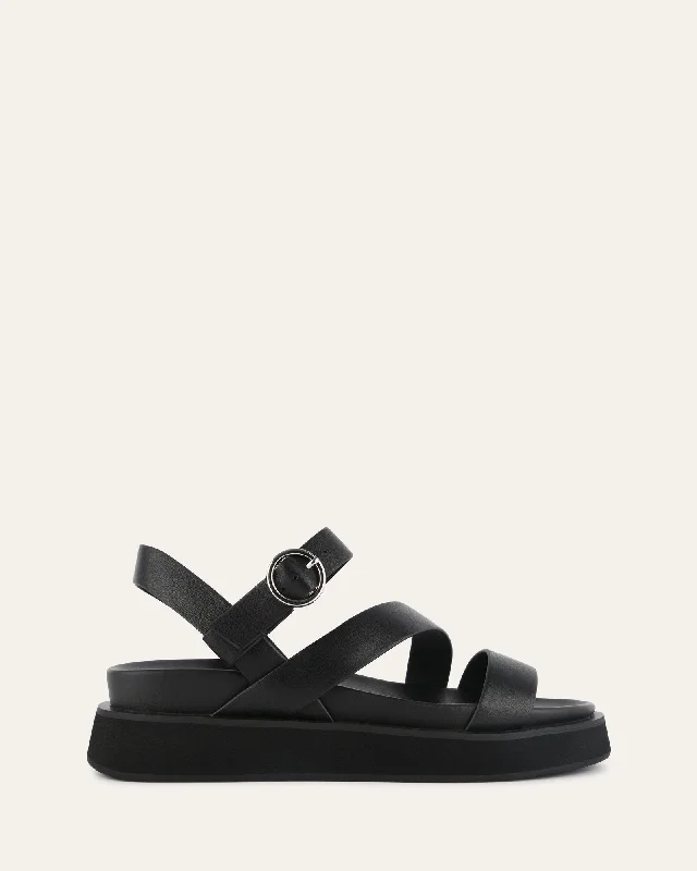 Women's Sandals with a Wedge Heel and a Tassel Detail in Orange for a Trendy Look Women's Sandals with a Wedge Heel and a Tassel Detail in Orange for a Trendy Look Shock - Absorbing Women's Sandals with a Soft Insole in Black for Active LifestylesMARAIS FLAT SANDALS BLACK LEATHER