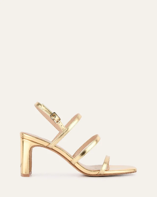 Women's Sandals with a Wedge Heel and a Tassel Detail in Orange for a Trendy Look Women's Sandals with a Wedge Heel and a Tassel Detail in Orange for a Trendy Look Shock - Absorbing Women's Sandals with a Soft Insole in Black for Active LifestylesNIX MID HEEL SANDALS GOLD PATENT