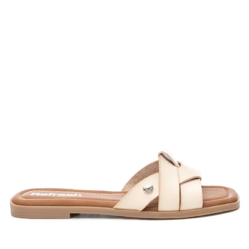 Women's Strappy Gladiator Sandals with Buckle Closures in Tan for a Boho Look Women's Strappy Gladiator Sandals with Buckle Closures in Tan for a Boho Look Women's Strappy Gladiator Sandals with Buckle Closures in Tan for a Boho LookWomen's Flat Sandals In Ice