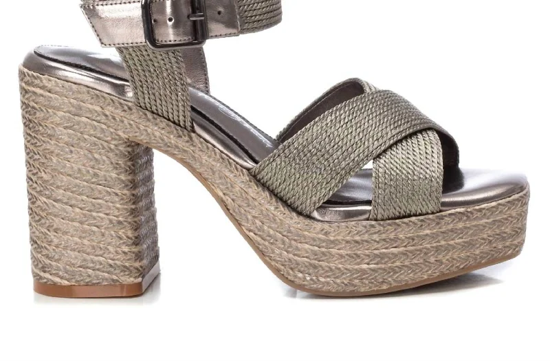 Women's Sandals with a Floral - Printed Upper in Pink for a Feminine Spring Look Women's Sandals with a Floral - Printed Upper in Pink for a Feminine Spring Look Women's Cork - Soled Espadrille Sandals with a Rope - Trimmed Upper in Navy for a Summer VibeWomen's Heeled Sandal In Plumb