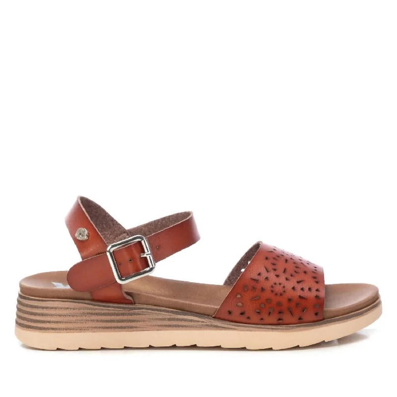Women's Leather - Strapped Sandals with a Braided Detail in Brown for a Rustic Appeal Women's Leather - Strapped Sandals with a Braided Detail in Brown for a Rustic Appeal Plus Size Women's Wide - Width Platform Sandals in Black for Added Comfort and HeightWomen's Low Wedge Sandals In Camel