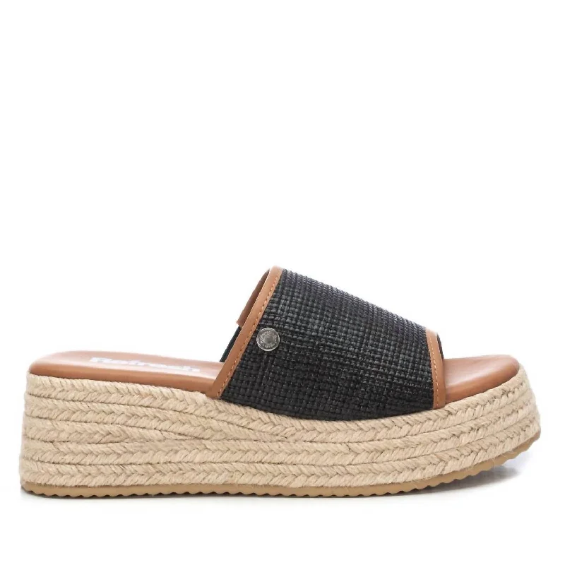 Women's Flat Slide Sandals with a Memory Foam Insole in White for All - Day Comfort Women's Flat Slide Sandals with a Memory Foam Insole in White for All - Day Comfort Waterproof Women's Rubber Beach Sandals with Arch Support in Blue for Water ActivitiesWomen's Wedge Sandals In Black