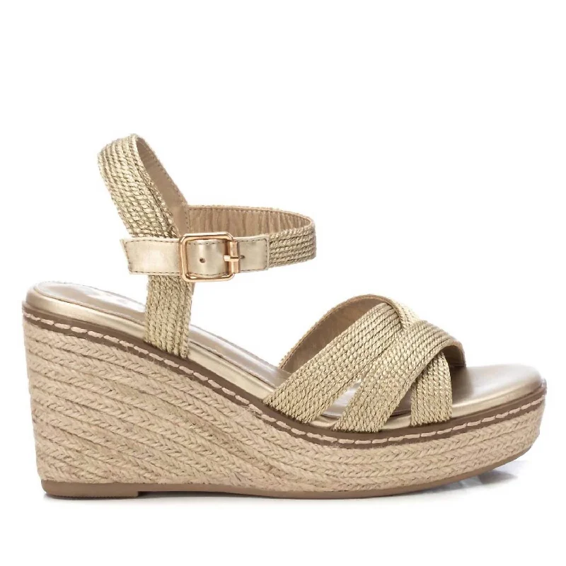 Women's Flat Slide Sandals with a Memory Foam Insole in White for All - Day Comfort Women's Flat Slide Sandals with a Memory Foam Insole in White for All - Day Comfort Lightweight Women's Mesh - Paneled Sandals in Yellow for BreathabilityWomen's Wedge Sandals In Gold