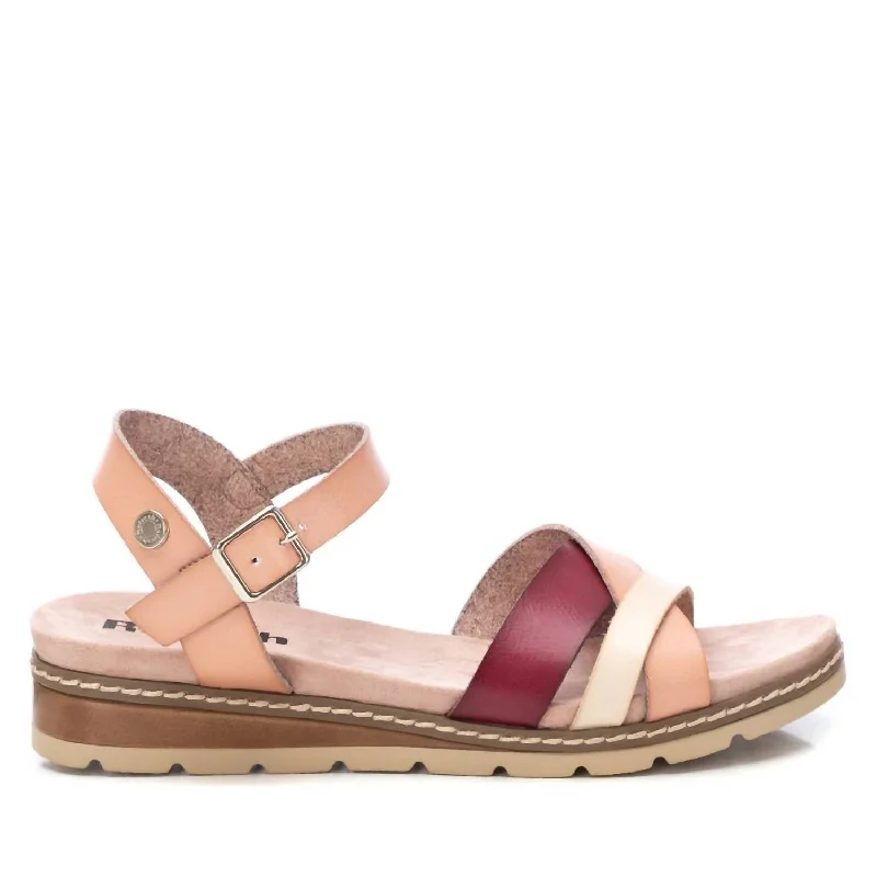 Women's Rhinestone - Embellished Open - Toe Sandals in Silver for a Glamorous Party Look Women's Rhinestone - Embellished Open - Toe Sandals in Silver for a Glamorous Party Look Women's Leather - Strapped Sandals with a Braided Detail in Brown for a Rustic AppealWomen's Wedge Sandals In Nude