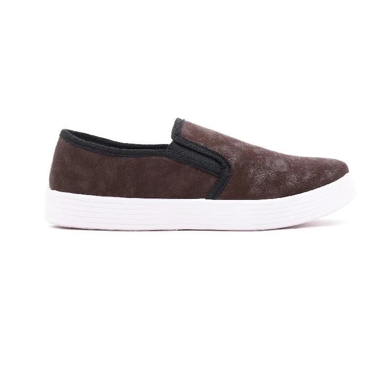 Women's tennis athletic shoes with non - slip outsoles Brown Casual Slip Ons AT9076 Women's tennis athletic shoes with non - slip outsoles Brown Casual Slip Ons AT9076