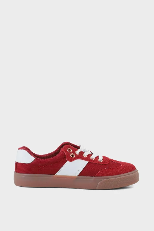 Women's skiing athletic shoes with a secure fit Women Casual Sneakers IC7507-Burgndy Women's skiing athletic shoes with a secure fit Women Casual Sneakers IC7507-Burgndy