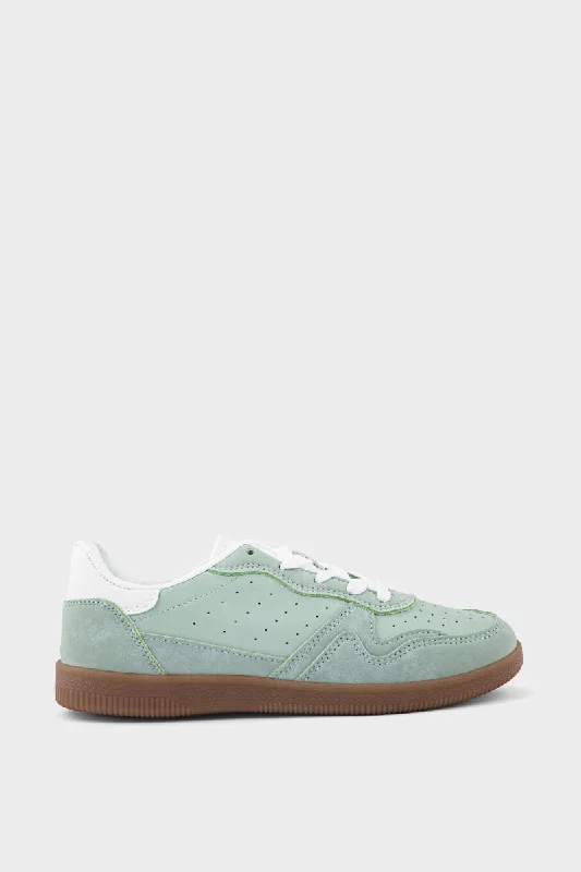 Women's athletic shoes with a narrow platform outsole for agility Casual Sneakers IC7520-Green Women's athletic shoes with a narrow platform outsole for agility Casual Sneakers IC7520-Green