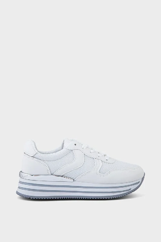 Women's athletic shoes with a metallic - colored upper for a trendy appearance Casual Sneakers IC7523-White Women's athletic shoes with a metallic - colored upper for a trendy appearance Casual Sneakers IC7523-White