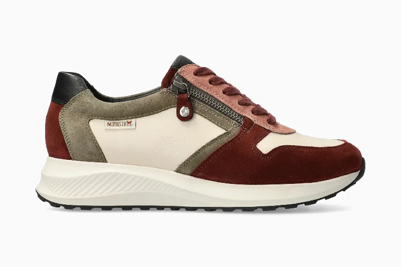 Women's leather - upper athletic shoes for a classic look​ Kim - Cordovan