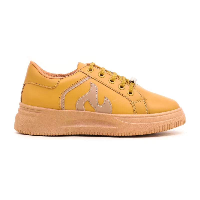 Women's athletic shoes with a molded insole for arch support Mustard Casual Sneaker AT7208 Women's athletic shoes with a molded insole for arch support Mustard Casual Sneaker AT7208