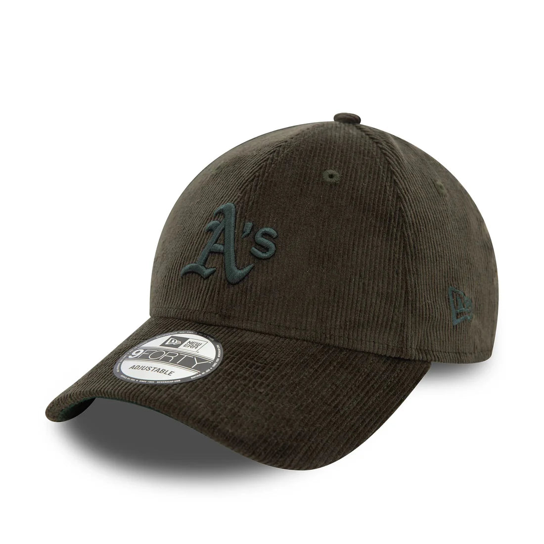 New York Oakland Athletics Cord Dark Green 9FORTY Adjustable Cap