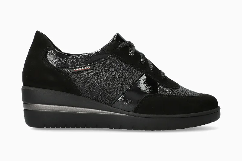Women's athletic shoes with a camo - print design for a rugged look​ Paige - Black