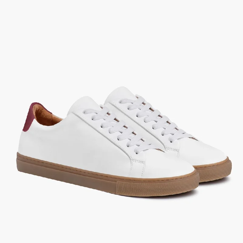 Women's maximalist athletic shoes with a high - stack sole Women's Legacy | White x Burgundy Women's maximalist athletic shoes with a high - stack sole Women's Legacy | White x Burgundy