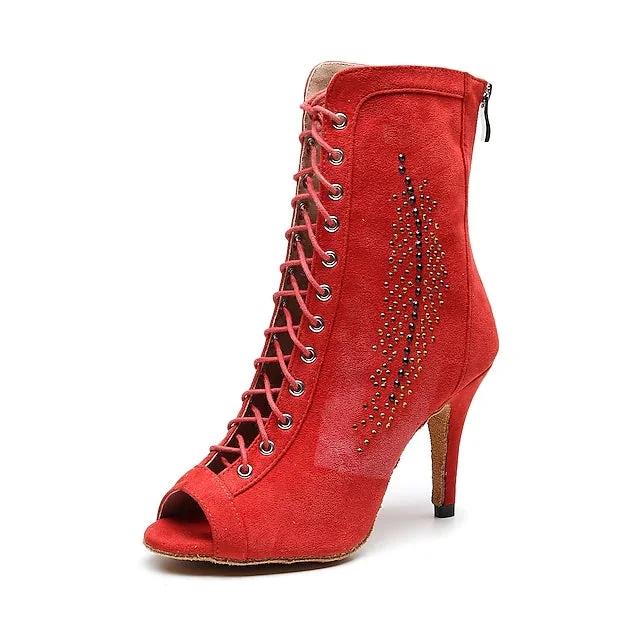 Women's cycling athletic shoes with stiff soles Lightweight Synthetic Flamenco Dance Shoes in Maroon for Easy ManeuveringDS Women's Suede Customized Heel Jzss Dance Boots Ballroom Dance Shoes Women's cycling athletic shoes with stiff soles Lightweight Synthetic Flamenco Dance Shoes in Maroon for Easy ManeuveringDS Women's Suede Customized Heel Jzss Dance Boots Ballroom Dance Shoes