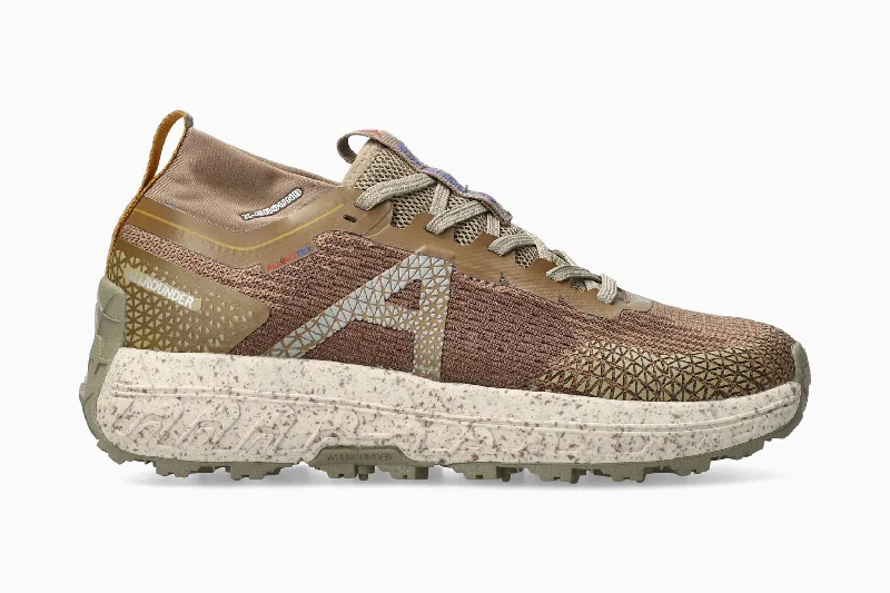Women's athletic shoes with a smooth outsole for fast - paced sports X-Ground-Tex - Light Khaki Women's athletic shoes with a smooth outsole for fast - paced sports X-Ground-Tex - Light Khaki