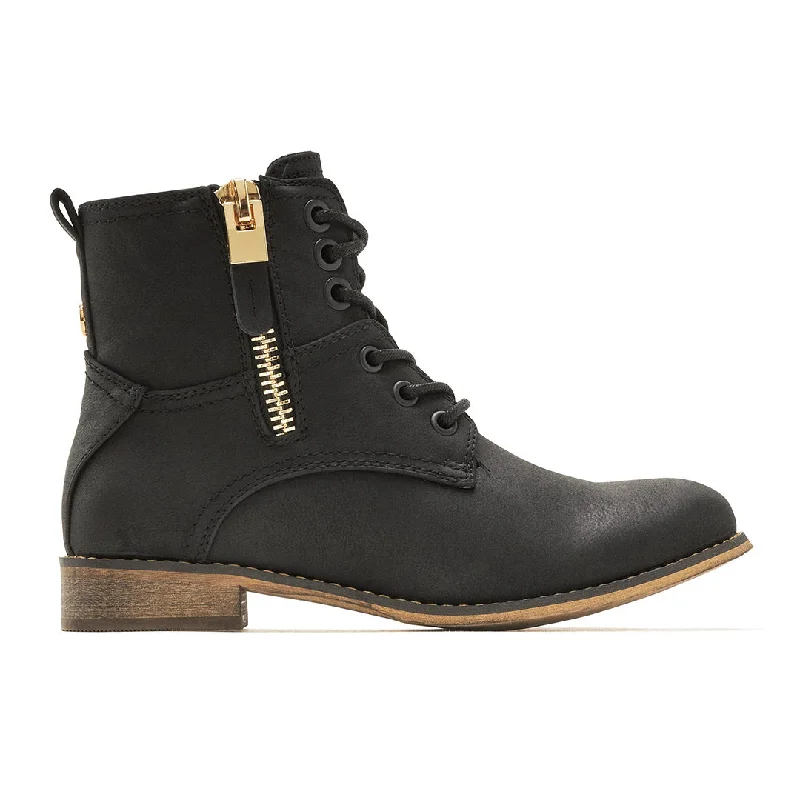 women's booties with combat stylePieces