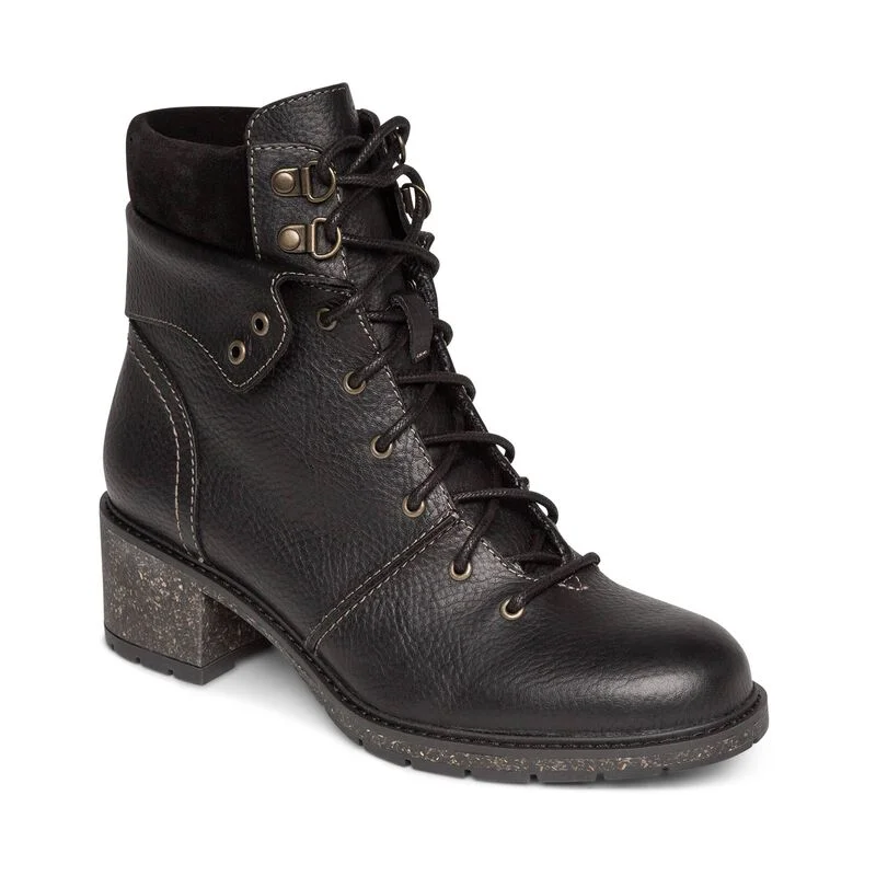 women's flat bootiesAetrex Aubry