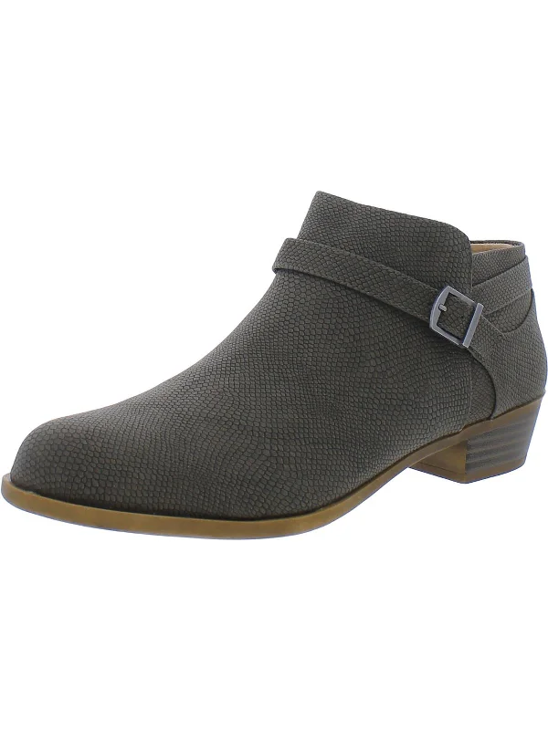 women's booties for casual wearAleander Womens Faux Leather Ankle Booties
