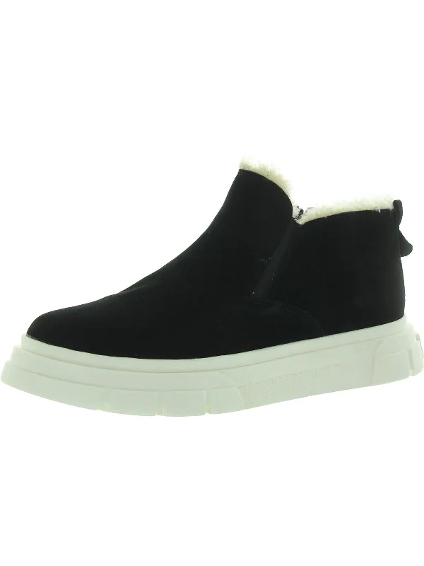 women's booties for wide calvesAllie Womens Suede Faux Fur Lined Booties