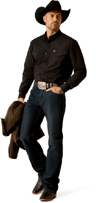 women's western boots for ridingAriat Men's Black Relentless Persuit Snap Shirt
