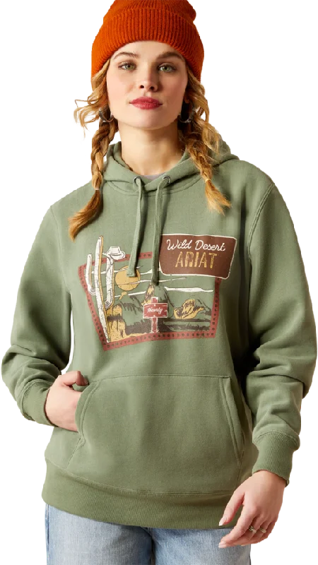 women's western boots with block heelAriat Women's Sea Spray Route 66 Hoodie