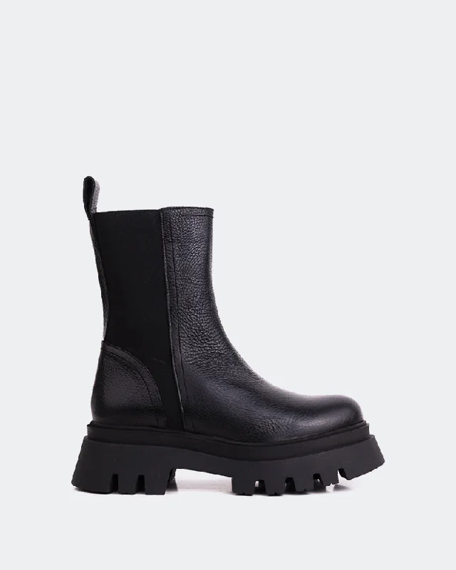 women's ankle boots with padded insolesAscari Black Leather