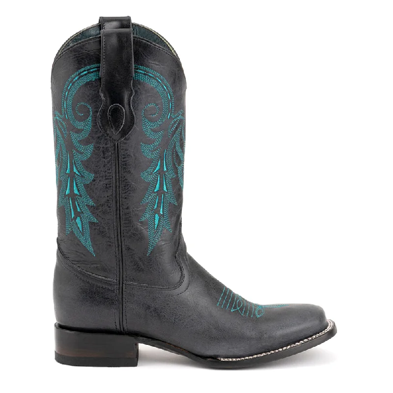 women's cowboy boots with high heelBlaze Square Toe Cowboy Boots