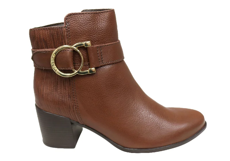 women's ankle boots for workBottero Beatrice Womens Comfortable Leather Ankle Boots Made In Brazil