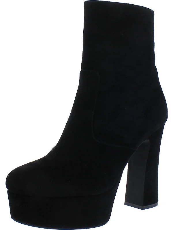 women's heeled bootiesBrat-z Womens Suede Platform Ankle Boots